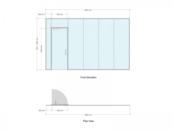 DGA Construct (Cowbridge, Vale of Glamorgan): Laminated Glass Office Partitions