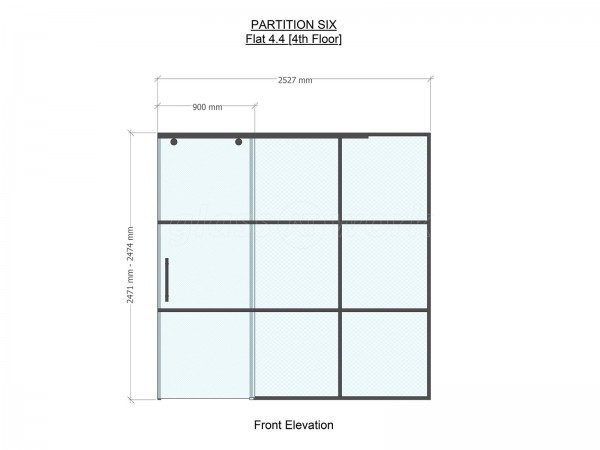 Dawlish Construction (Stepney, London): T-Bar Black Panel Glass Walls and Sliding Doors