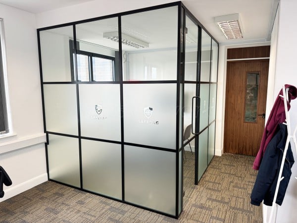 Downriver (Orpington, Kent): T-Bar Banded Glass Corner Office