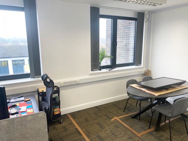 Downriver (Orpington, Kent): T-Bar Banded Glass Corner Office