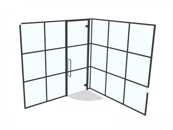 Downriver (Orpington, Kent): T-Bar Banded Glass Corner Office