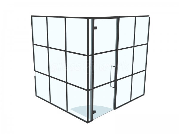 Downriver (Orpington, Kent): T-Bar Banded Glass Corner Office
