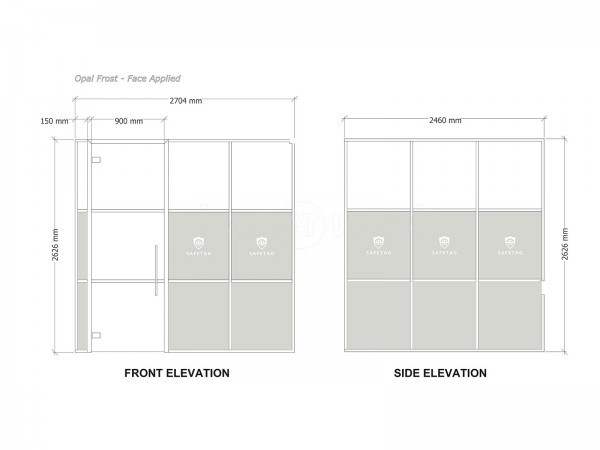 Downriver (Orpington, Kent): T-Bar Banded Glass Corner Office
