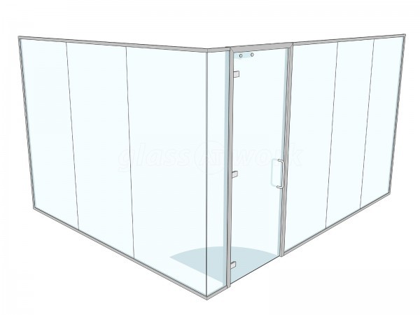 EMH Technology (Hitchin, Hertfordshire): Frameless Glass Corner Quiet Room
