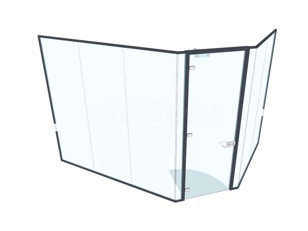 EagleBurgmann Industries (Crewe, Cheshire): Glass Office Pod With Anthracite Grey Trackwork