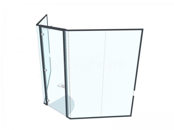 EagleBurgmann Industries (Crewe, Cheshire): Glass Office Pod With Anthracite Grey Trackwork
