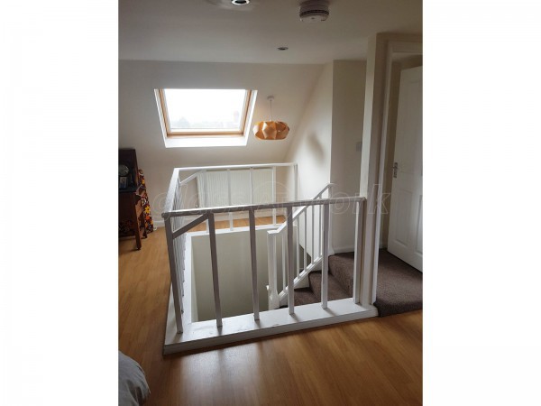 Domestic Project (Edgware, Middlesex): Residential Glass Partition Under Eaves Over A Stairwell