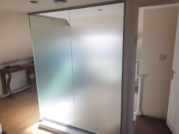 Domestic Project (Edgware, Middlesex): Residential Glass Partition Under Eaves Over A Stairwell