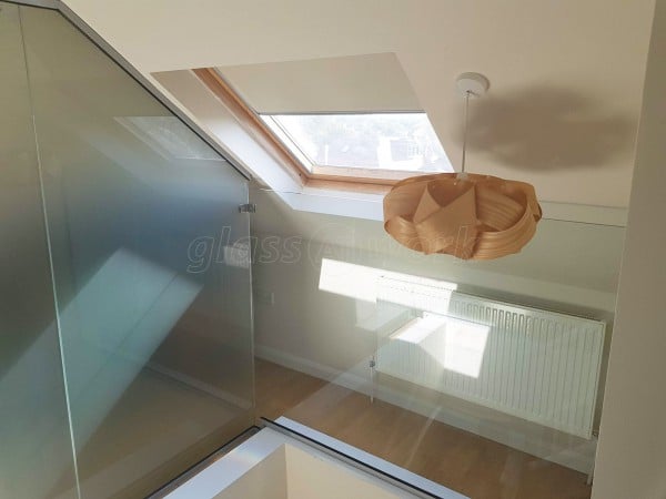 Domestic Project (Edgware, Middlesex): Residential Glass Partition Under Eaves Over A Stairwell
