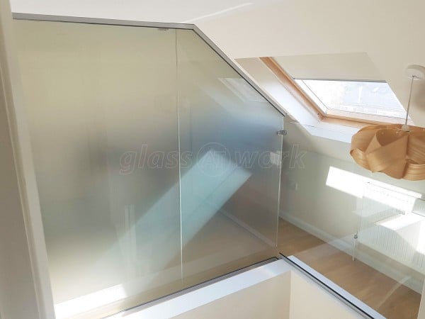 Domestic Project (Edgware, Middlesex): Residential Glass Partition Under Eaves Over A Stairwell