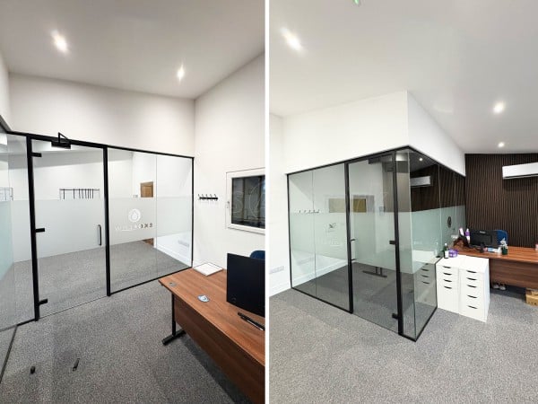 Ekoflow (Stonehouse, Gloucestershire): Acoustic Glass Office Corner Room