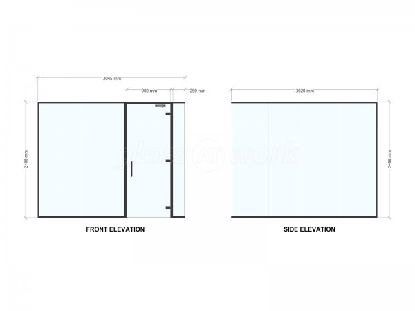 Ekoflow (Stonehouse, Gloucestershire): Acoustic Glass Office Corner Room