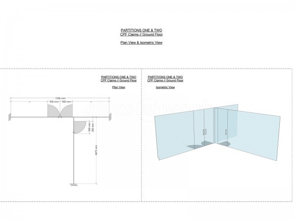 Elsworth Associates Ltd (Wrexham, Wales): Glazed Office Toughened Glass Partitions And Double Doors