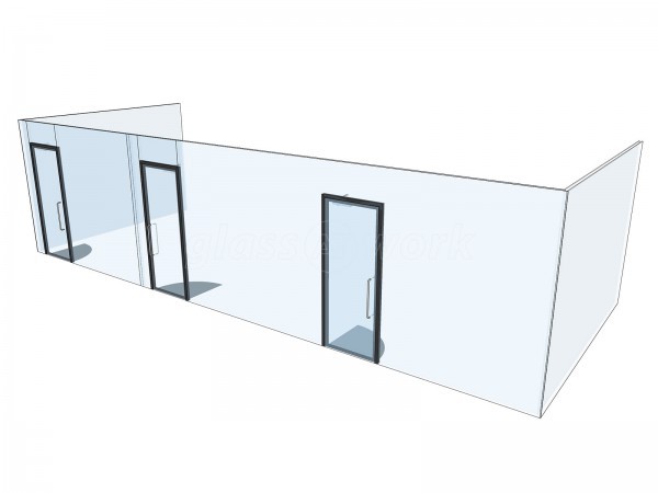 Enterior (Motherwell, Scotland): Double Glazed Glass Office Partitions and Doors