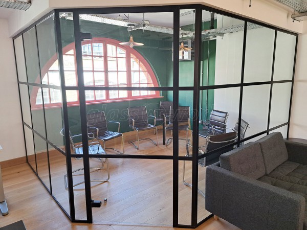 Eurowin Limited (Shoreditch, London): T-Bar Industrial-Style Glass Corner Room