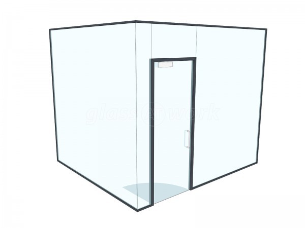 Ewing Accounts Services (Kings Lynn, Norfolk): Glass Corner Office Pod With Soundproofed Laminated Glazing