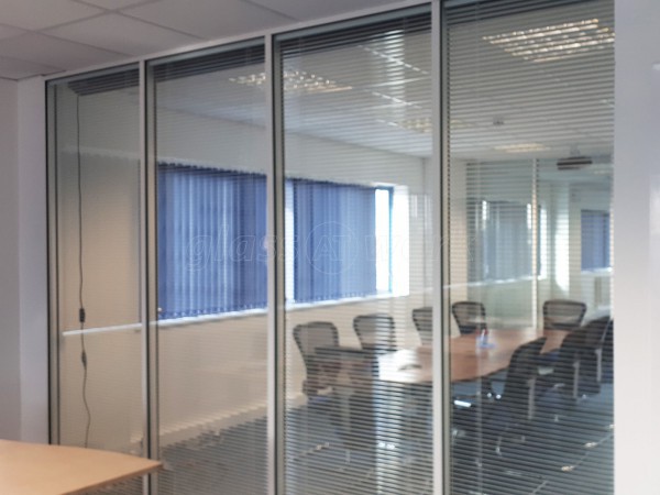 FJE Plastic Developments Ltd (Biggleswade, Bedfordshire): Double Glazed Glass Partition With Blinds