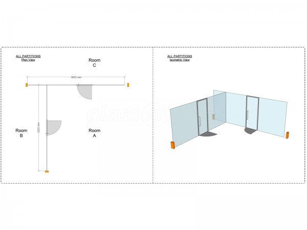 Finewood Marketing [UK] Ltd (Chesterfield, Derbyshire): Toughened Glass Office Walls & Doors