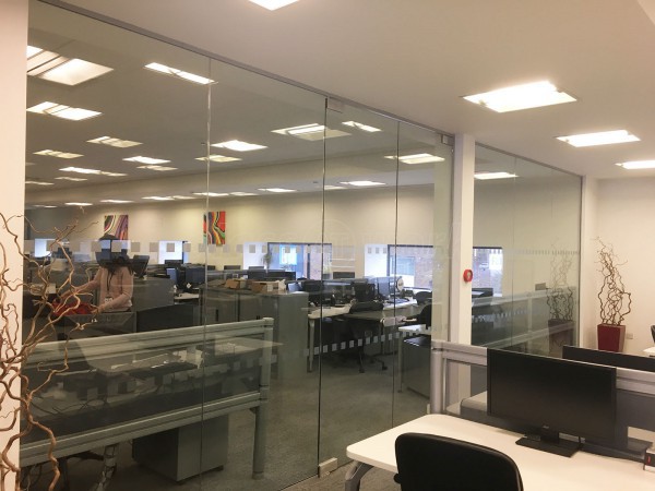 Firstnet Data Centres Limited (Holbeck, Leeds): Glazed Partitions With Glass Double Door Set