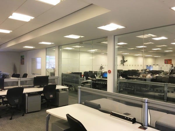 Firstnet Data Centres Limited (Holbeck, Leeds): Glazed Partitions With Glass Double Door Set