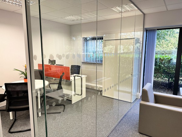 Fluid Branding (Bury St. Edmunds, Suffolk): Glass Corner Office and Meeting Room