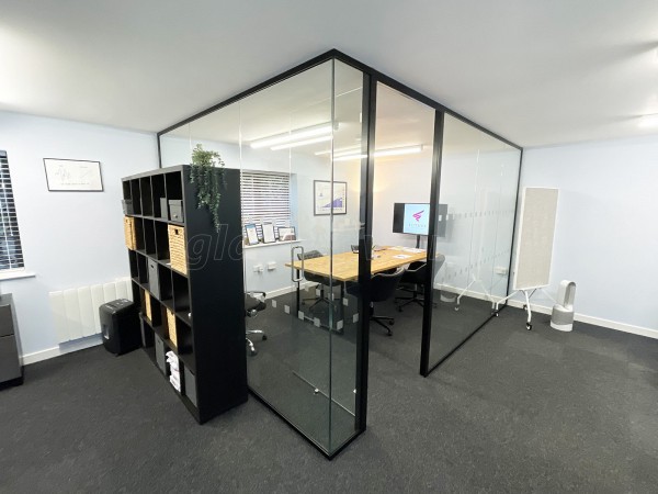 Future Financial Planning (Clacton-on-Sea, Essex): Office Corner Partition With Glass Door