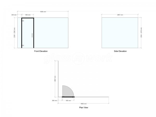 Future Financial Planning (Clacton-on-Sea, Essex): Office Corner Partition With Glass Door