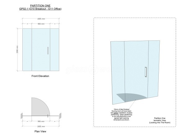 GPF Lewis (Milton Keynes, Buckinghamshire): Double Glazed Acoustic and Single Glazed Frameless Toughened Glass Partitions