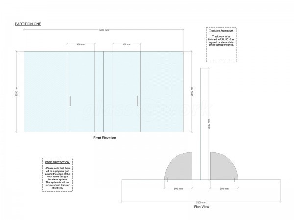 George Wilson Developments (Faversham, Kent): T-Bar and Frameless Glass Office Partitioning