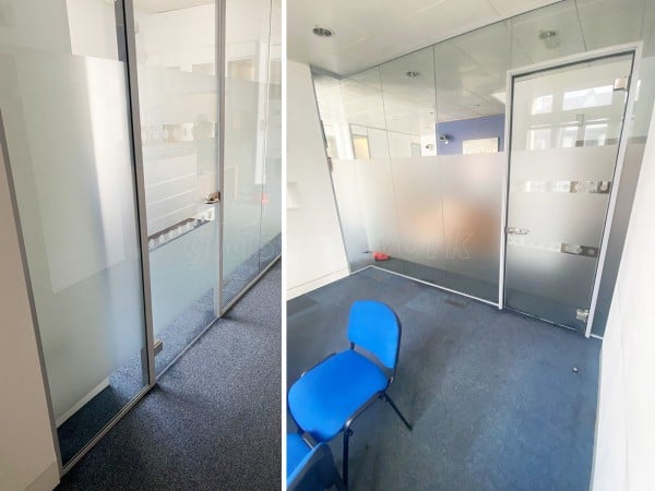 Golden Services Plus (Southall, London): Glass Office Partition With Short Corner Return