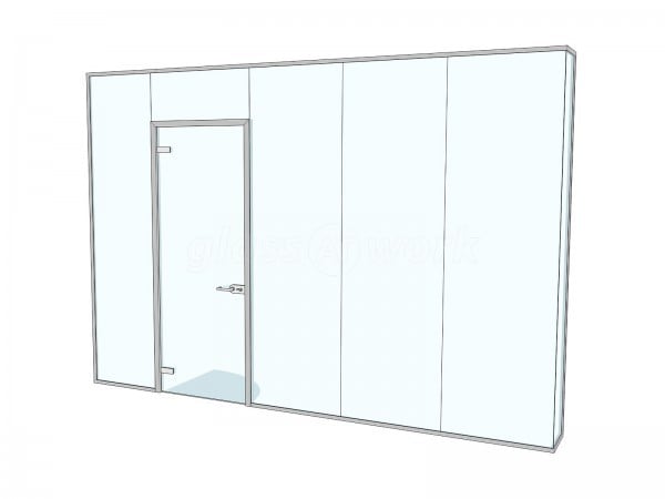 Golden Services Plus (Southall, London): Glass Office Partition With Short Corner Return