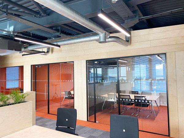 Guided Solutions (Leeds, West Yorkshire): Multiple Glass Office Partitions Fully Installed