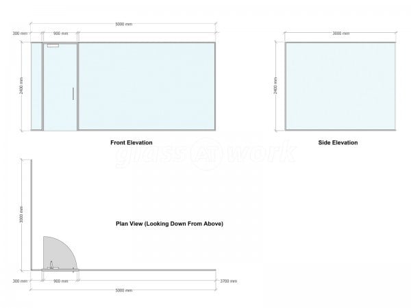 Haimer UK Ltd (Burnley, Lancashire): Glass Office Corner Room With Bespoke Film Design