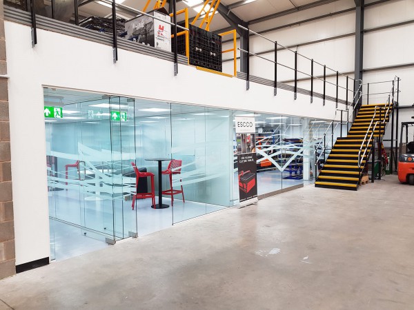 Woodstock Trading Company (Hereford, Herefordshire): Glass Partitioning With Extra Wide Frameless Doors