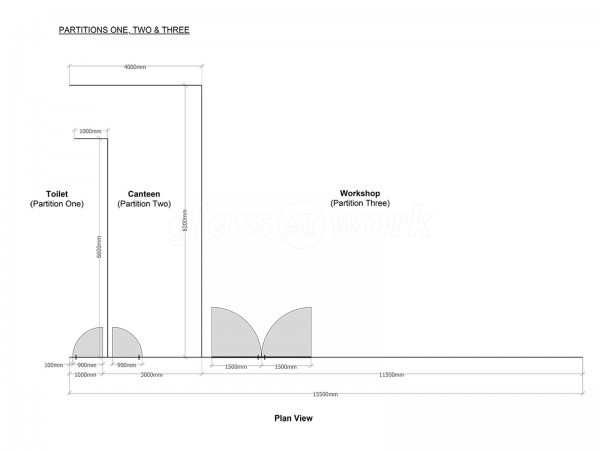 Woodstock Trading Company (Hereford, Herefordshire): Glass Partitioning With Extra Wide Frameless Doors