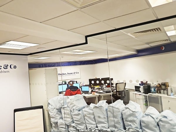 Hughes Isaac and Co (Caldicot, Monmouthshire): Glass Wall Corner Office