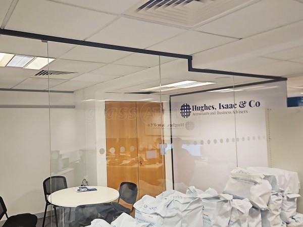 Hughes Isaac and Co (Caldicot, Monmouthshire): Glass Wall Corner Office