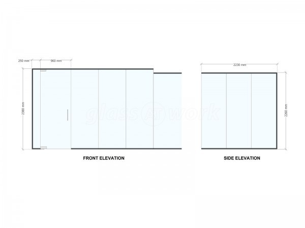 Hughes Isaac and Co (Caldicot, Monmouthshire): Glass Wall Corner Office