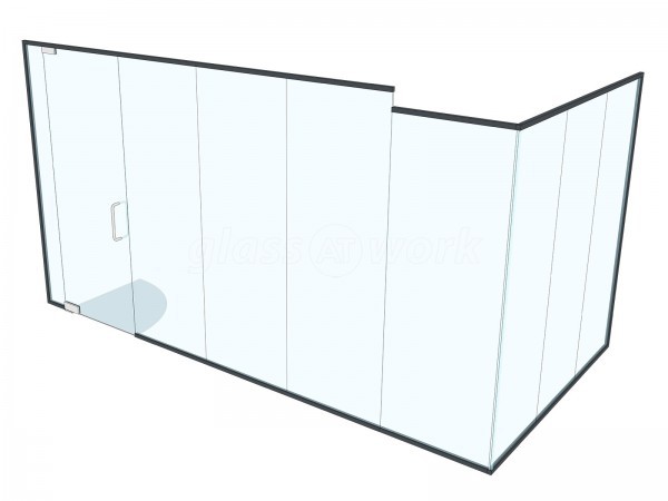 Hughes Isaac and Co (Caldicot, Monmouthshire): Glass Wall Corner Office