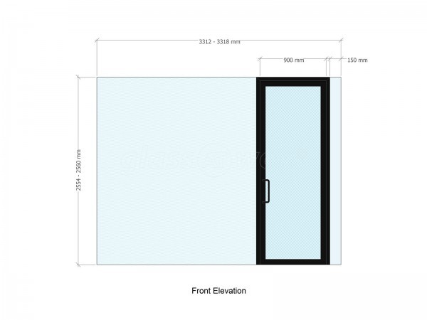 Hunter Worldwide (Harpenden, Hertfordshire): Glass Office With Aluminium Framed Door Leaf