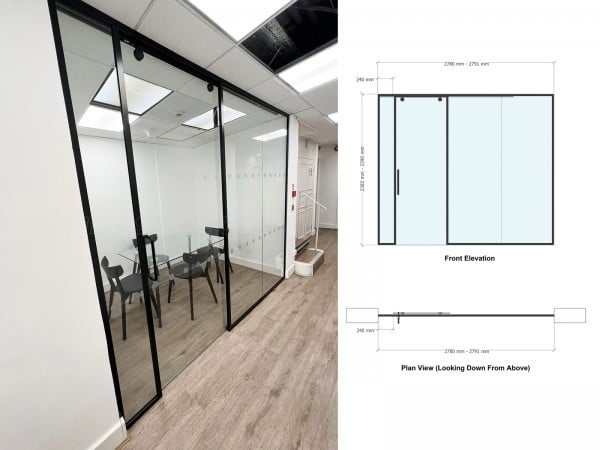 IPE Developments (Mayfair, London): Glass Partition with Sliding Door