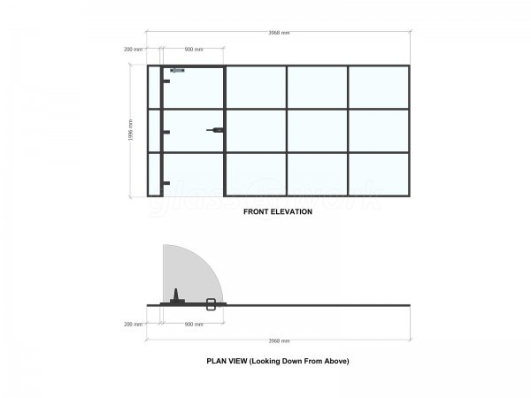 International Workplace Solutions (Swansea, Wales): T-Bar Aluminium Black Framed Glass Walls and Doors