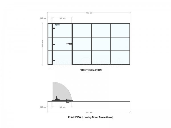 International Workplace Solutions (Swansea, Wales): T-Bar Aluminium Black Framed Glass Walls and Doors