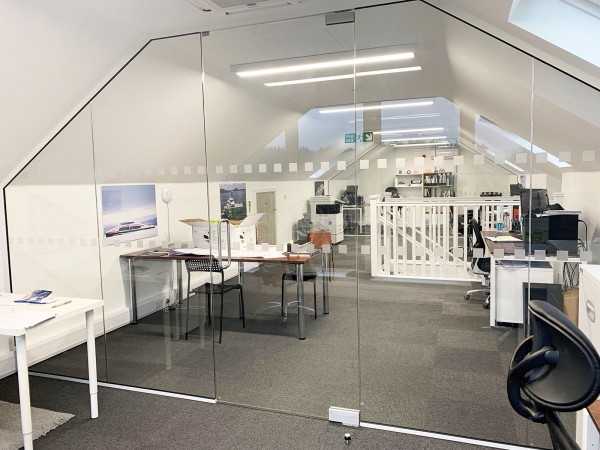 Incat Crowther (Romsey, Hampshire): Loft Room Frameless Glass Office Wall and Door