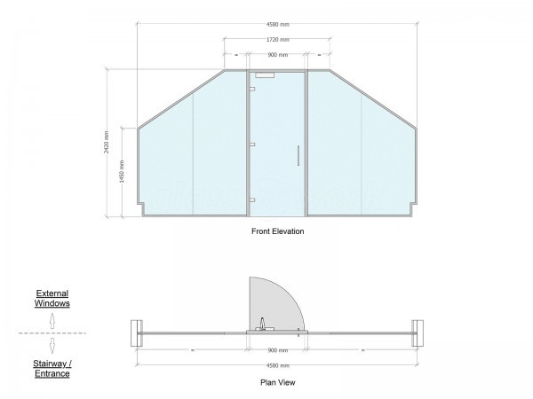 Incat Crowther (Romsey, Hampshire): Loft Room Frameless Glass Office Wall and Door