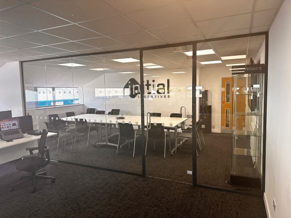 Initial Incentives (Dunstable, Bedfordshire): Glass Office Partitions in Anthracite Grey