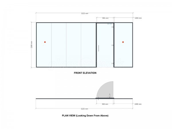Initial Incentives (Dunstable, Bedfordshire): Glass Office Partitions in Anthracite Grey