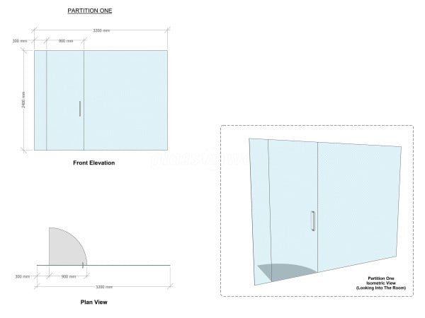 Interior Service Ltd (Brierley Hill, West Midlands): Small Glazed Office Divider / Separation Screen