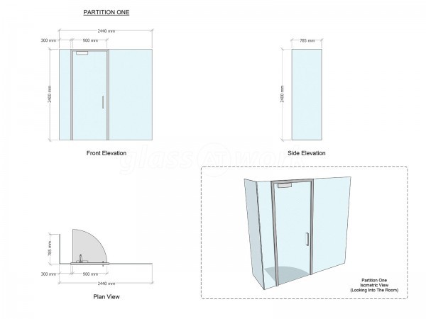 Intex Facades (Mansfield, Nottinghamshire): Laminated Acoustic Glass Corner Room With Bespoke Opal Frost Film