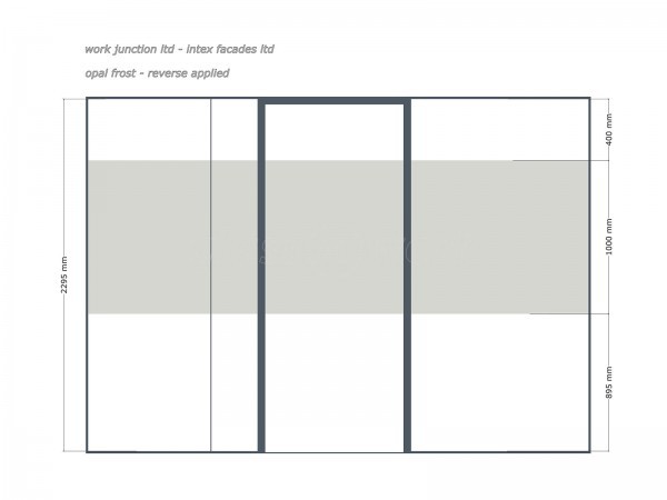 Intex Facades (Mansfield, Nottinghamshire): Laminated Acoustic Glass Corner Room With Bespoke Opal Frost Film